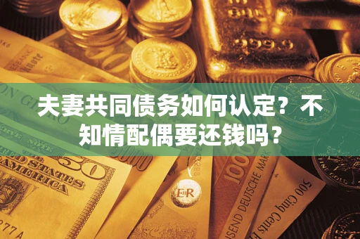 济南夫妻共同债务如何认定？不知情配偶要还钱吗？