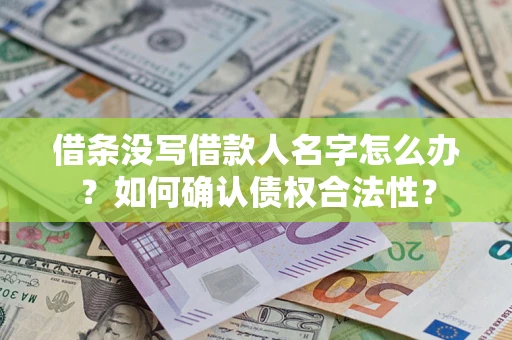 济南借条没写借款人名字怎么办？如何确认债权合法性？