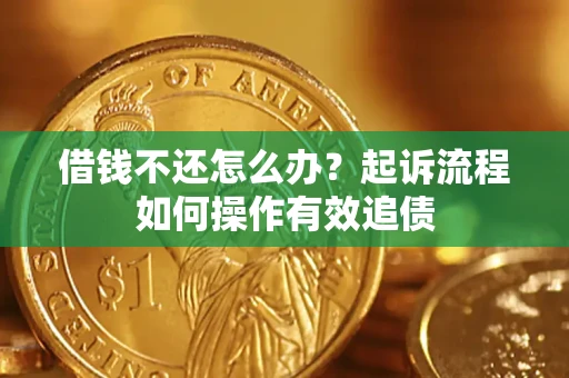 济南借钱不还怎么办？起诉流程如何操作有效追债