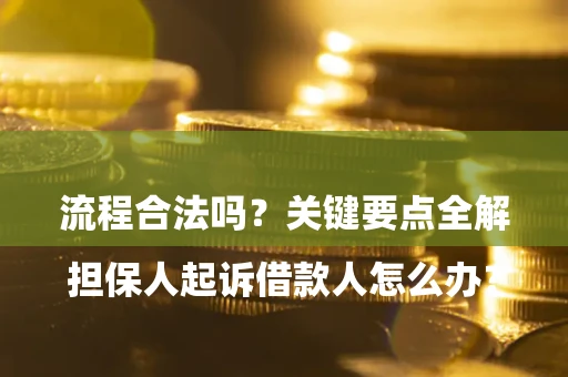 济南

担保人起诉借款人怎么办？流程合法吗？关键要点全解析