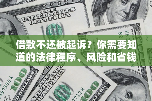 济南借款不还被起诉？你需要知道的法律程序、风险和省钱技巧