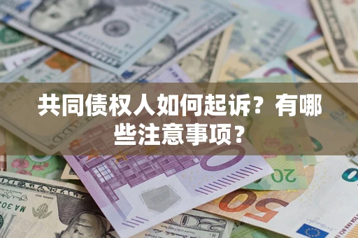 济南共同债权人如何起诉？有哪些注意事项？