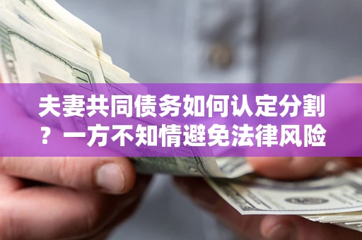 济南夫妻共同债务如何认定分割？一方不知情避免法律风险必看！